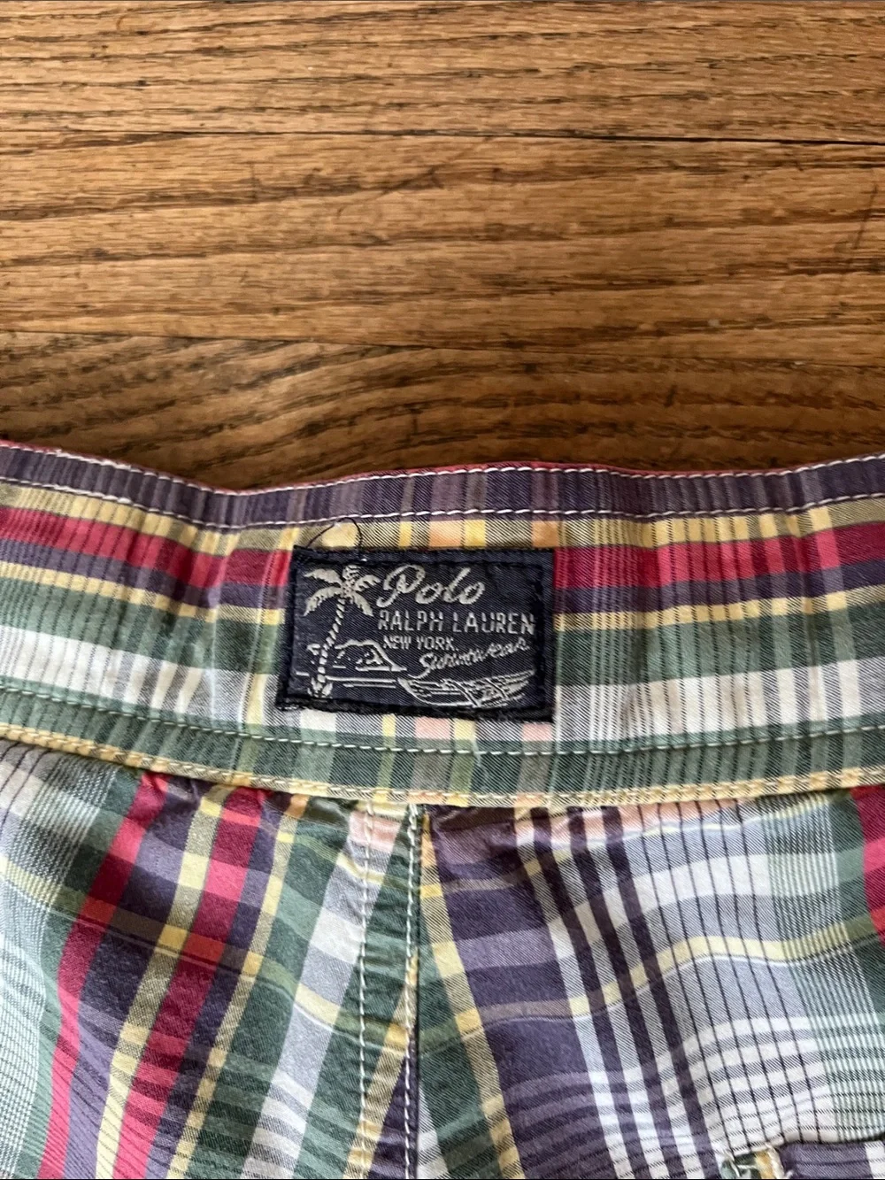 Boys Ralph Lauren Polo Plaid Swim Trunks - Multi-Color